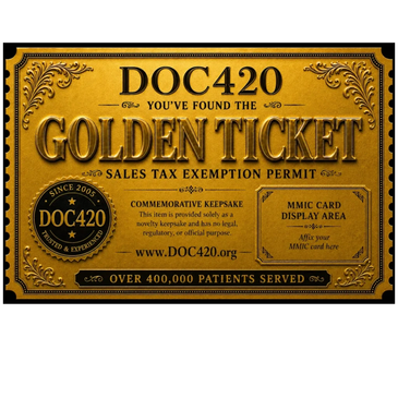 Golden ticket for DOC420 keepsake