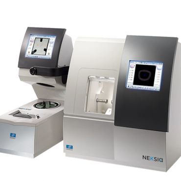 High-tech NEKSiQ analytical laboratory equipment with digital displays.