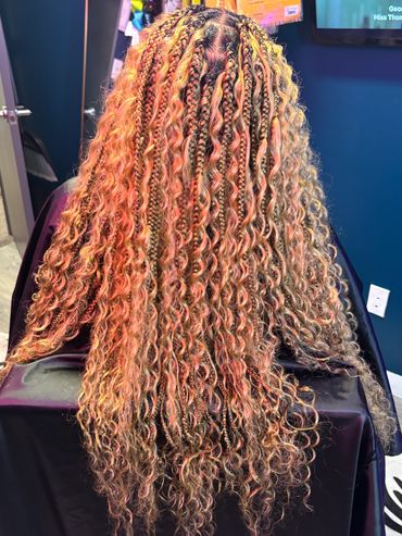 Small Bohemian Braids Box Braids  Goddess Braids Columbus Ohio