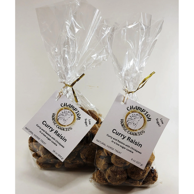 Champion Horse Cookies newest flavor, Curry Raisin!