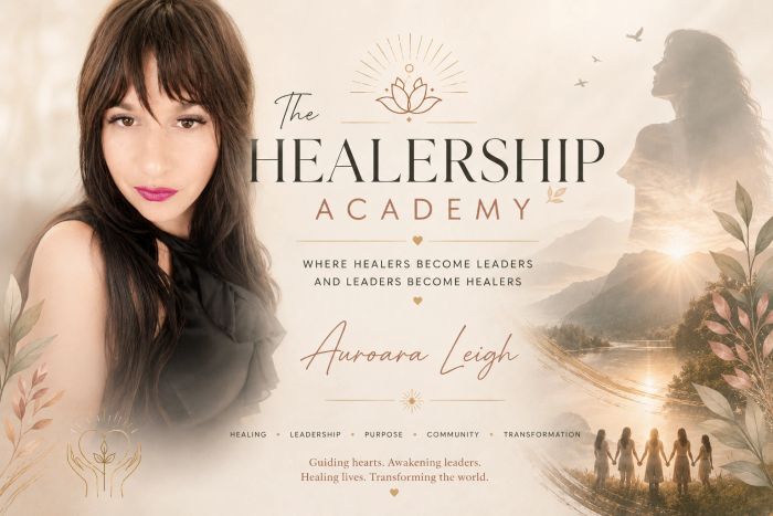 Promotional image for The Healership Academy on Skool by Auroara Leigh.
