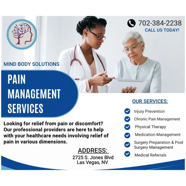 Looking for relief from pain or discomfort, pain management services are available in office. 