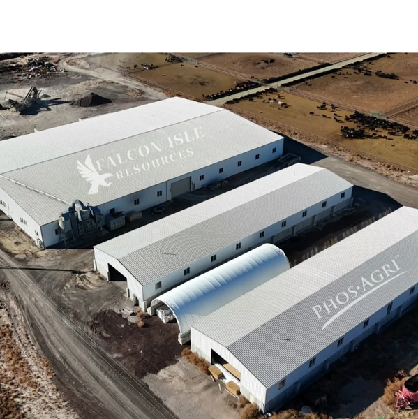 Aerial view of PhosAgri crush plant. Falcon Isle Resources and PhosAgri.