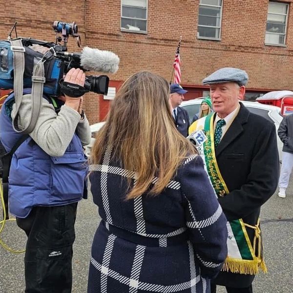 Kevin Scollans official starter of the St Patrick's Day Parade of Morris County New Jersey 
