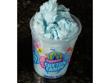 Fluffy cotton candy, sweet and colorful.