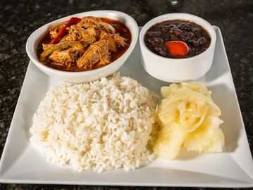 Slow-cooked shredded beef simmered in a rich, flavorful Cuban sauce. A true classic favorite.