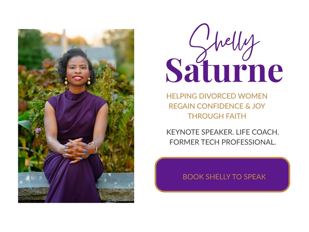 Shelly Saturne, keynote speaker and life coach, helps divorced women regain confidence through faith.