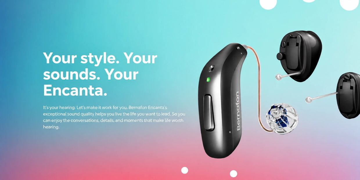 Bernafon Encanta hearing aids in RITE and custom in-the-ear styles