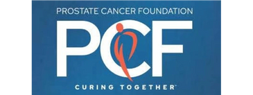 Logo of the Prostate Cancer Foundation with slogan.