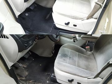 Before and after detailing showing a professionally cleaned vehicle by Solid Mobile Car Wash.
