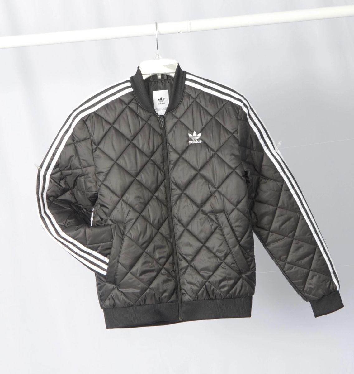 morfine Gevangene Verrast Adidas SST Quilted Jacket, Black/White, Size S to XL