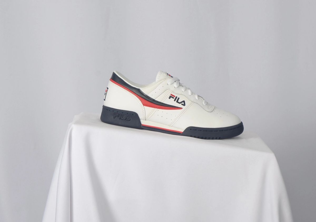 fila white navy red