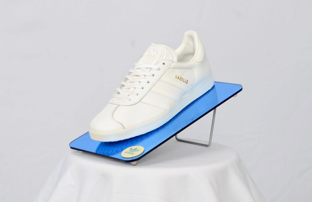 Adidas Gazelle, Ftwwht/Ftwwht/Goldmt, Size 8.0 to 12.0, Product Code# BB5498