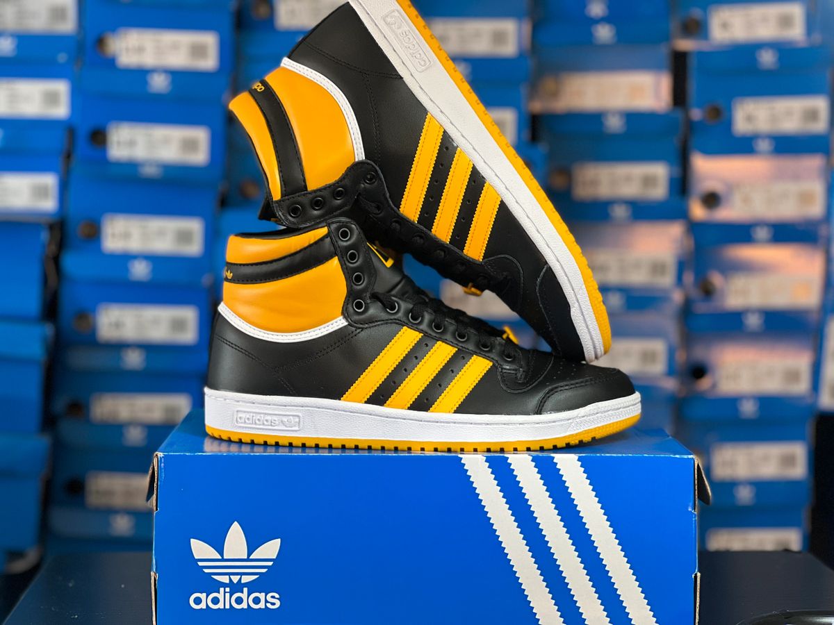 Adidas Top Ten Hi, Cblack/cogold/ftwwht, Size 8.0 to 13.0