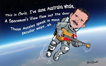 Chris Hatfield Australian tour cartoon