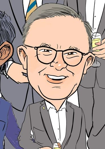 Group caricature of team 