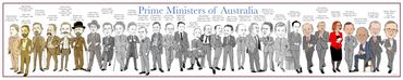 AUSTRALIAN PRIME MINISTERS POSTER 20cm x 100cm