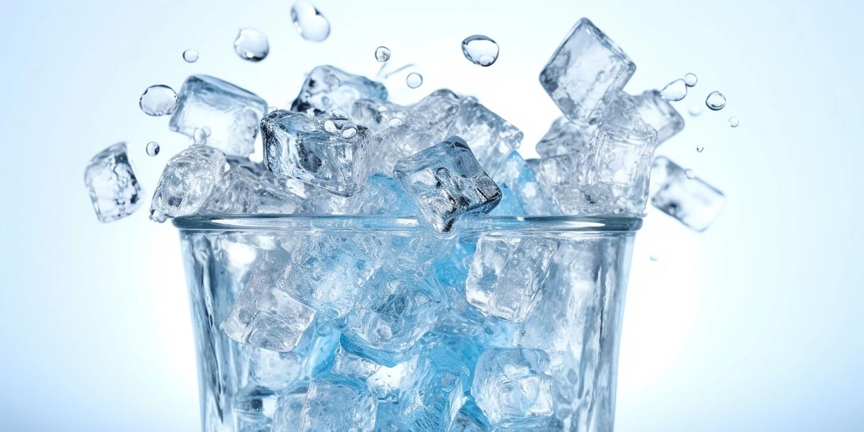 Ice in a glass