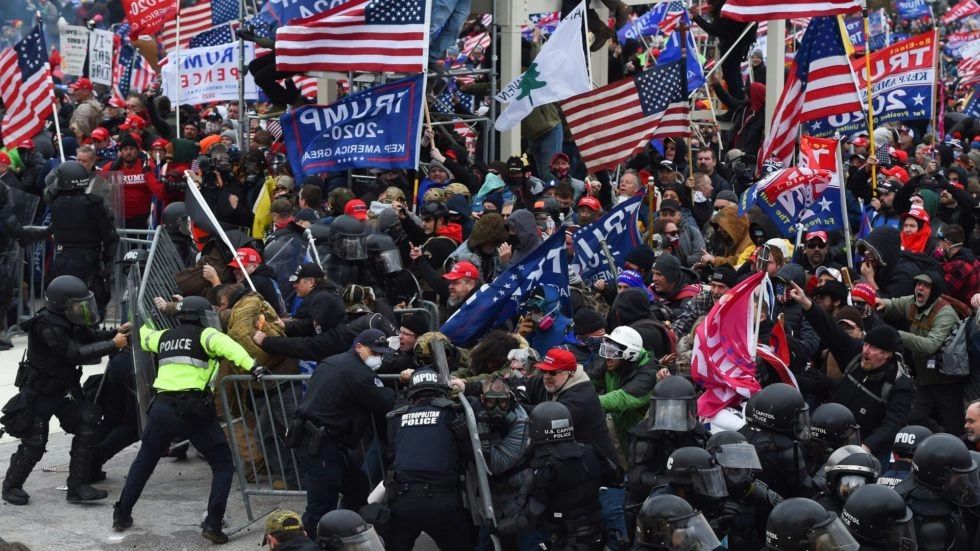 Clashes Jan. 6, 2020 during insurrection at U.S. Capitol.