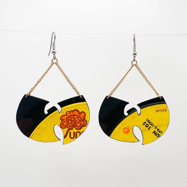 Handmade Wu-Tang inspired Vinyl Record Earrings