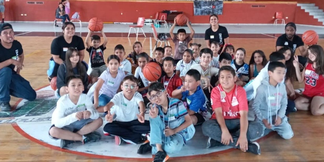 Youth in Durango, Mexico in Basketball court