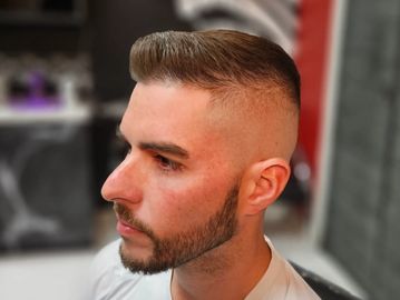 Mens high and tight combover haircut