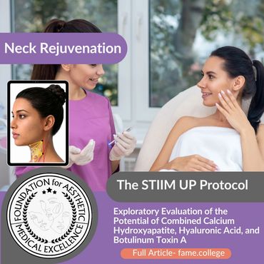 Doctor explains neck rejuvenation treatment to patient.