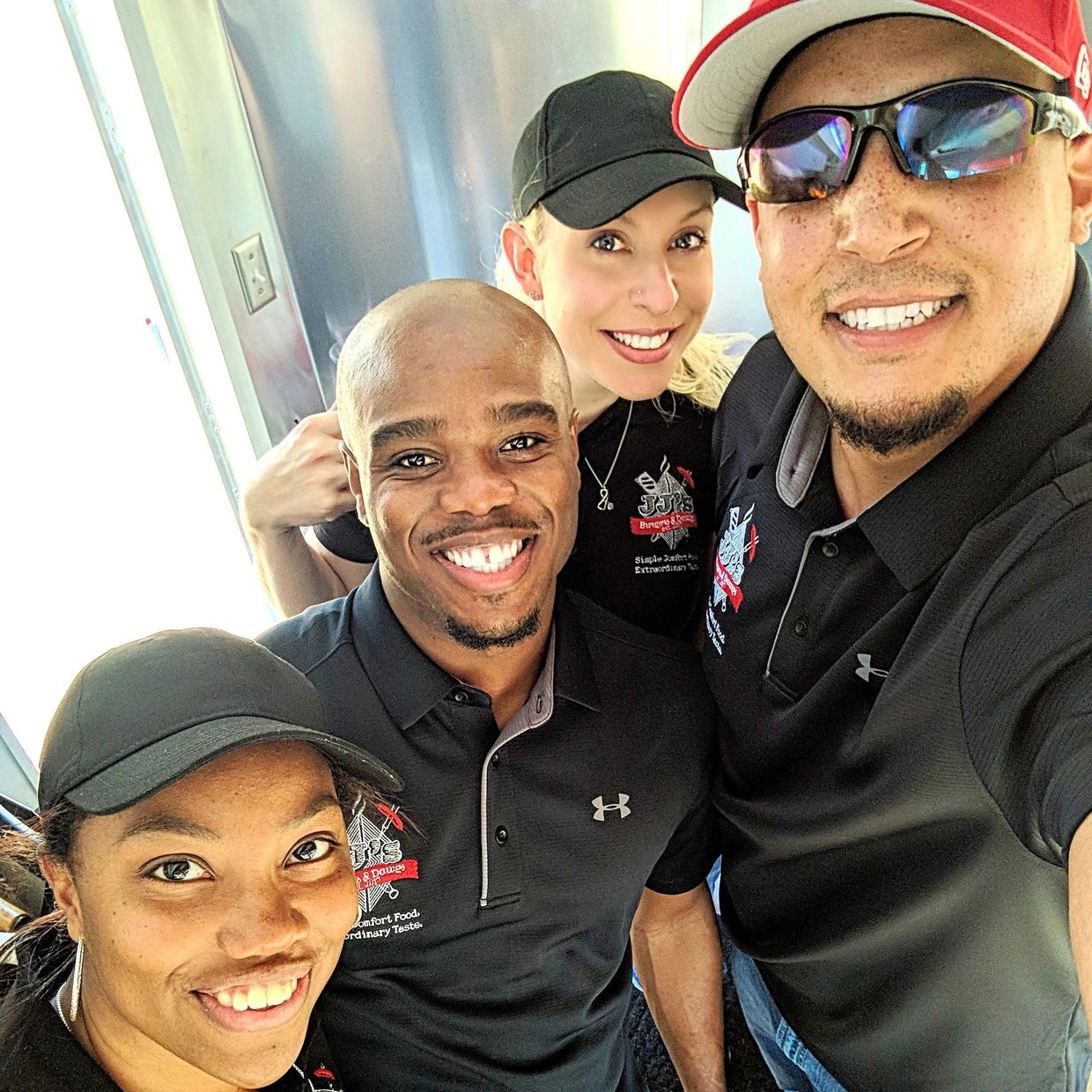 Group of people clicking a selfie