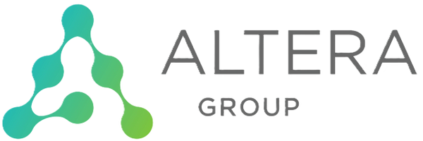 Logo of Altera Group with a green-blue abstract design.