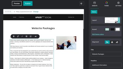 Upsize Social Website Packages