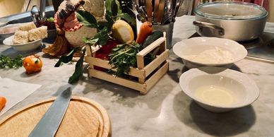 Countertop ready for Appetite to Travel cooking classes that are gluten-free and dairy-free