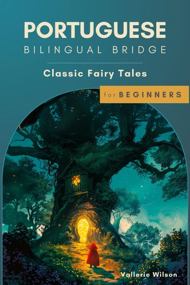 Book cover for Portuguese bilingual fairy tales for beginners.
