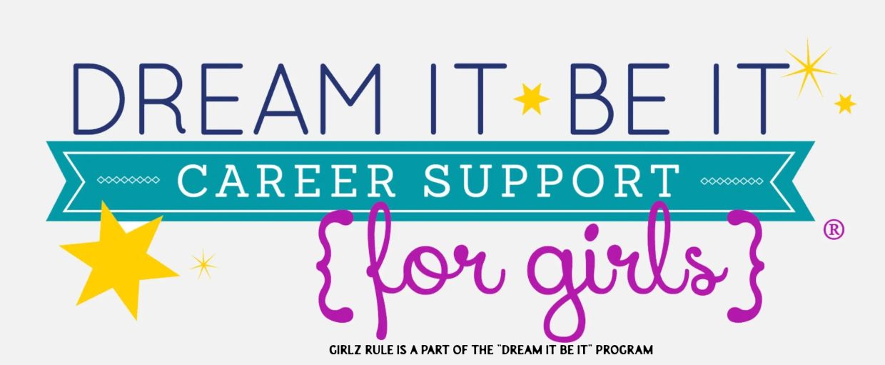 Logo for 'Dream It Be It' career support program for girls.