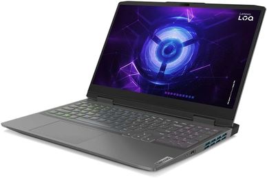 Lenovo Legion gaming laptop with RGB keyboard and futuristic screen design.