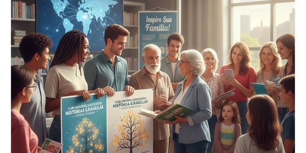 A diverse group gathers for a family history and mission study session.