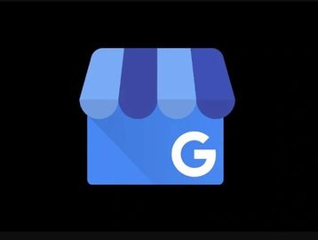 Google Business Profile on a black background