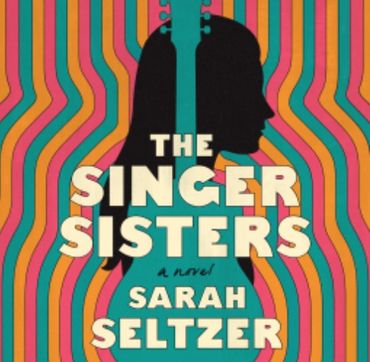 The Singer Sisters book cover 70s vibe graphic with woman outline and guitar