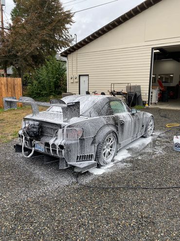 A car being washed