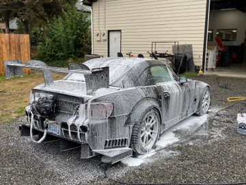 A car being washed