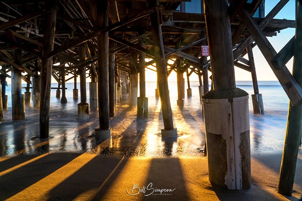 ocean, pier, morning, beach