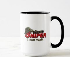 Military Army Navy Marines Air Force Sniper Coffee Tea Cup.