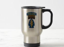 Army Special Forces Group Green Berets SF SOF SFGA SOC Travel Mug Cup.