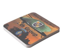 Army 5th Special Forces Group SF SFGA Green Berets Square Paper Beer Coaster