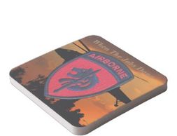Army SOCAFRICA AFRICOM Special Ops Africa Beer Square Paper Coaster