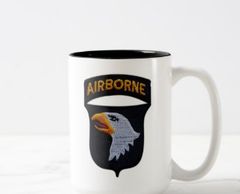Army 101st ABN DIV Airborne Division patch veterans vets Two-Tone Coffee Tea Cup.
