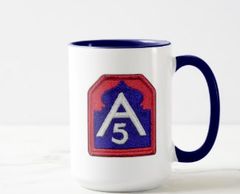 Fifth 5th Army patch Fort Sam Houston veterans vets Coffee Tea Cup.