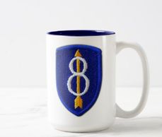 8th Inf Div infantry vets veterans Two-Tone Coffee Tea Cup.