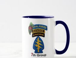 U.S Army 7th Special Forces Group Green Berets SFGA SFG Vets Mug Cup.