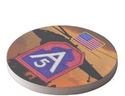 Fifth 5th army Fort Sam Houston veterans vets Beer Drink coaster.