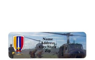 Army USARV Vietnam Nam war patch return address Label.